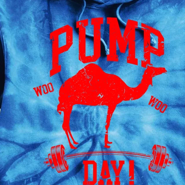 Funny Pump Day Hump Day Camel Weight Lifting Training Gym Gift Tie Dye Hoodie