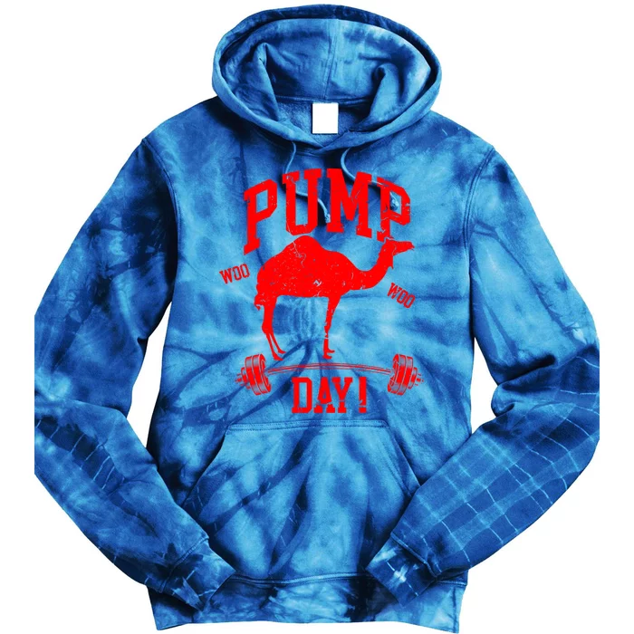 Funny Pump Day Hump Day Camel Weight Lifting Training Gym Gift Tie Dye Hoodie