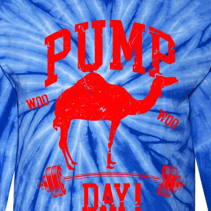 Funny Pump Day Hump Day Camel Weight Lifting Training Gym Gift Tie-Dye Long Sleeve Shirt