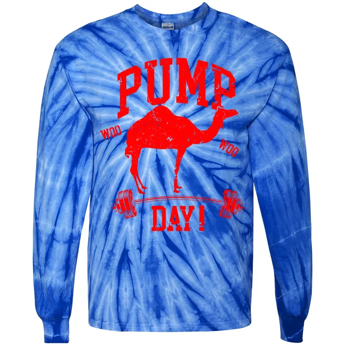 Funny Pump Day Hump Day Camel Weight Lifting Training Gym Gift Tie-Dye Long Sleeve Shirt