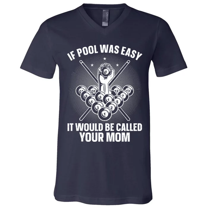 Funny Pool Design For Billiards Lover Pool Player V-Neck T-Shirt