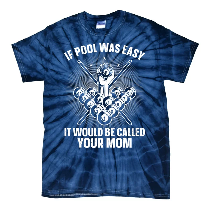 Funny Pool Design For Billiards Lover Pool Player Tie-Dye T-Shirt