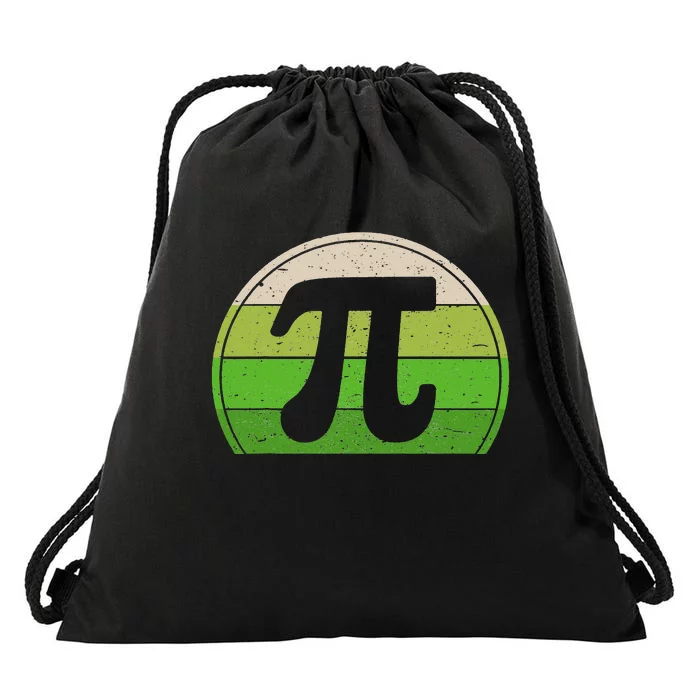 funny pi day pi ladies vintage math teacher Drawstring Bag