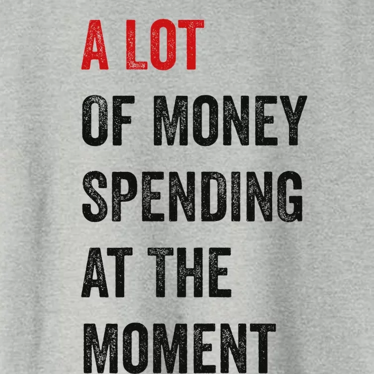 Funny Parents Day Money Spending Design Women's Crop Top Tee