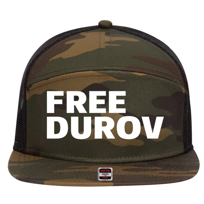 Free Pavel Durov Privacy Is Not A Crime 7 Panel Mesh Trucker Snapback Hat