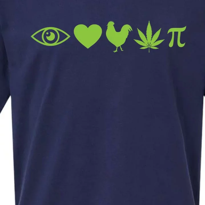 Funny Pi Day I Love Chicken Pot Pie Marijuana Math Gift Funny Gift Sueded Cloud Jersey T-Shirt