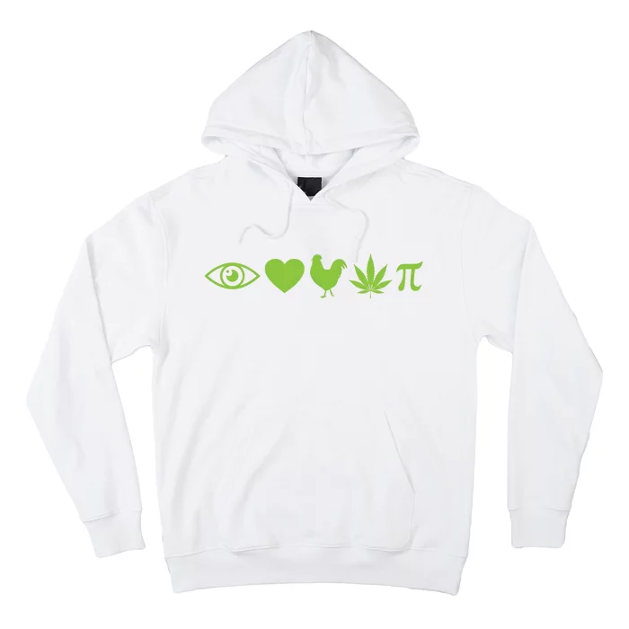 Funny Pi Day I Love Chicken Pot Pie Marijuana Math Gift Funny Gift Hoodie