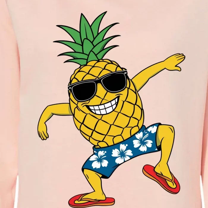 Funny Pineapple Dance Tropical And Playful Design Womens California Wash Sweatshirt