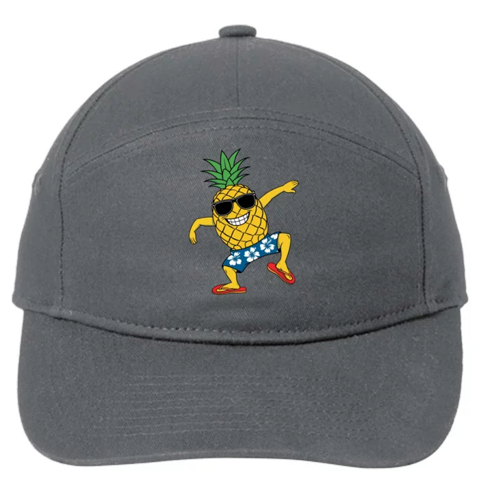 Funny Pineapple Dance Tropical And Playful Design 7-Panel Snapback Hat