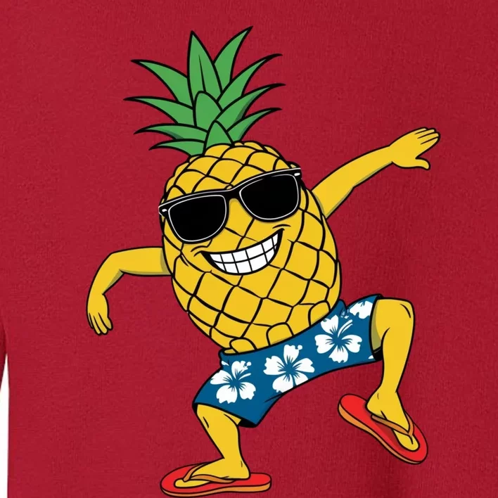 Funny Pineapple Dance Tropical And Playful Design Toddler Sweatshirt