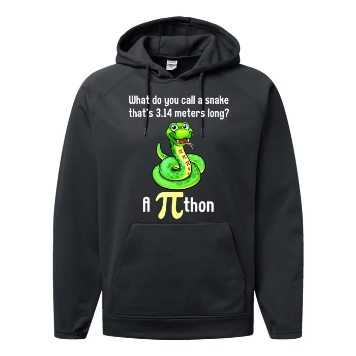 Funny Pi Day Puns Pithon Math Teacher Jokes Performance Fleece Hoodie