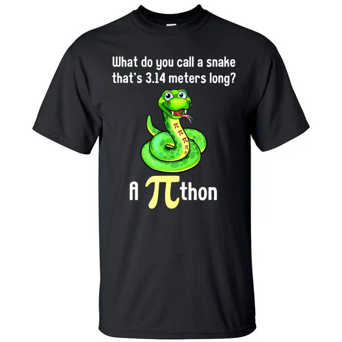 Funny Pi Day Puns Pithon Math Teacher Jokes Tall T-Shirt