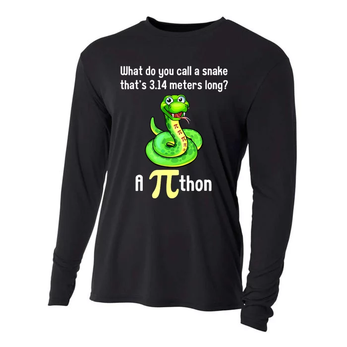 Funny Pi Day Puns Pithon Math Teacher Jokes Cooling Performance Long Sleeve Crew