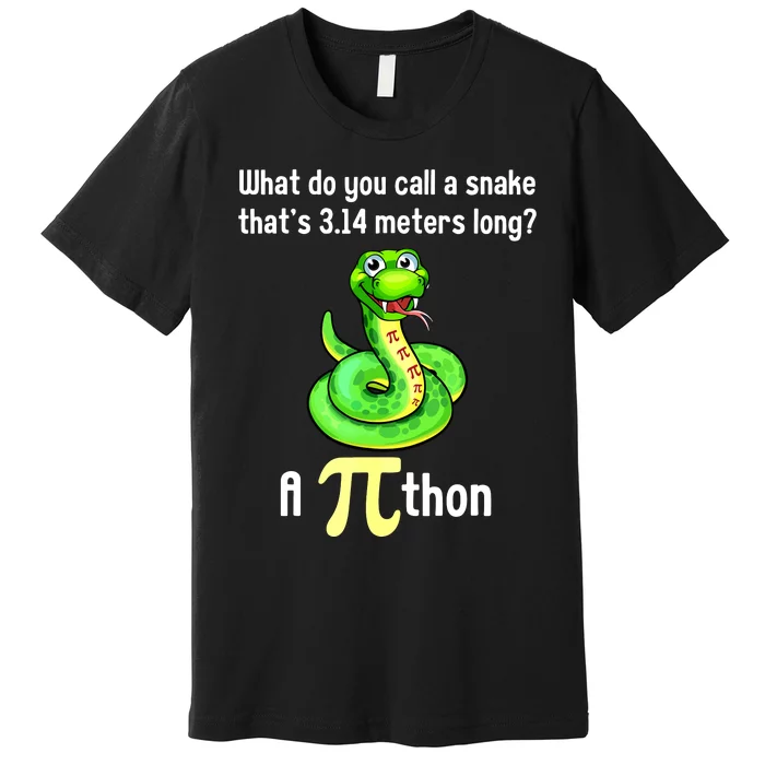 Funny Pi Day Puns Pithon Math Teacher Jokes Premium T-Shirt