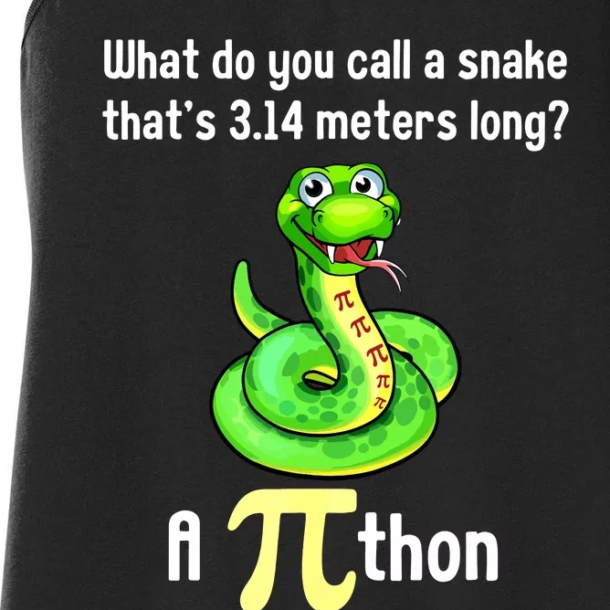 Funny Pi Day Puns Pithon Math Teacher Jokes Women's Racerback Tank