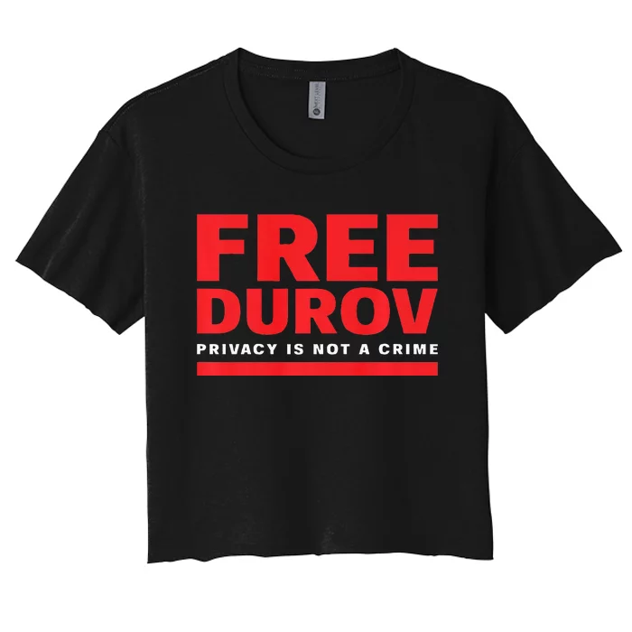 Free Pavel Durov Women's Crop Top Tee