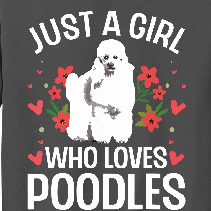 Funny Poodle Design For Girl Women Standard Poodle Lovers Tall Sweatshirt