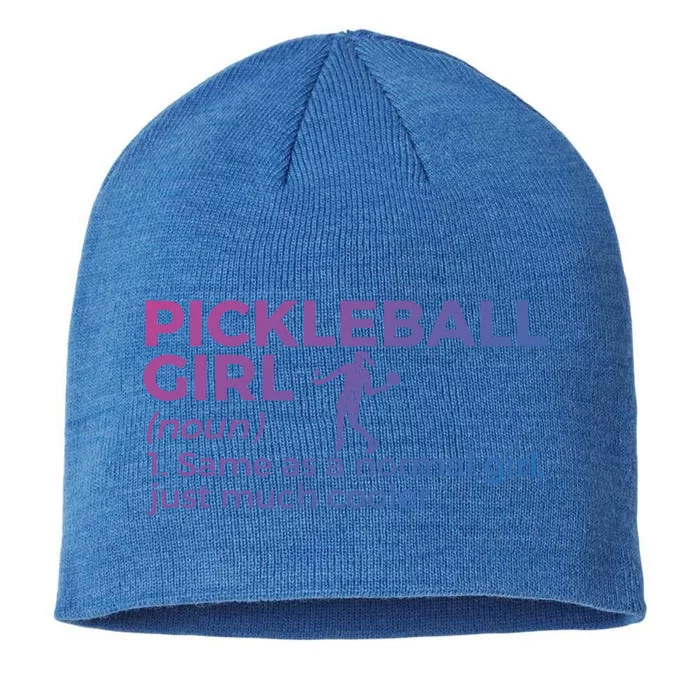 Funny Pickleball Definition Funny Gift 8 1/2in Sustainable Knit Beanie