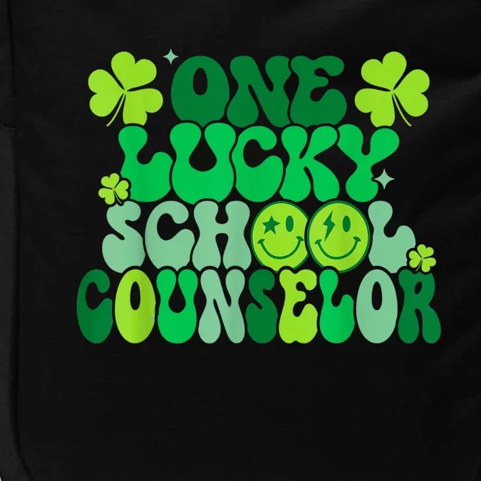 Funny Patrick's Day, Groovy Teacher One Lucky School Counselor Impact Tech Backpack