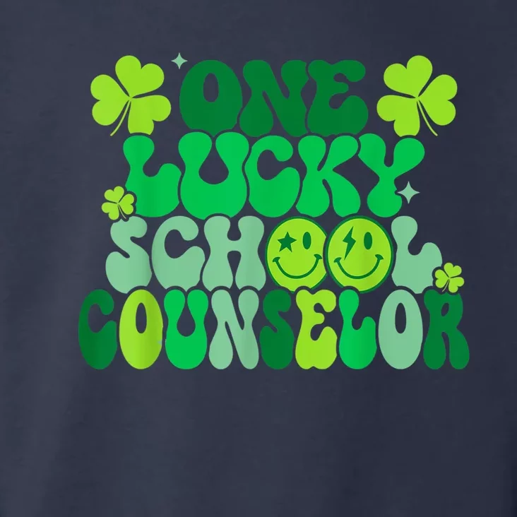 Funny Patrick's Day, Groovy Teacher One Lucky School Counselor Toddler Hoodie