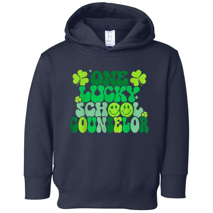 Funny Patrick's Day, Groovy Teacher One Lucky School Counselor Toddler Hoodie