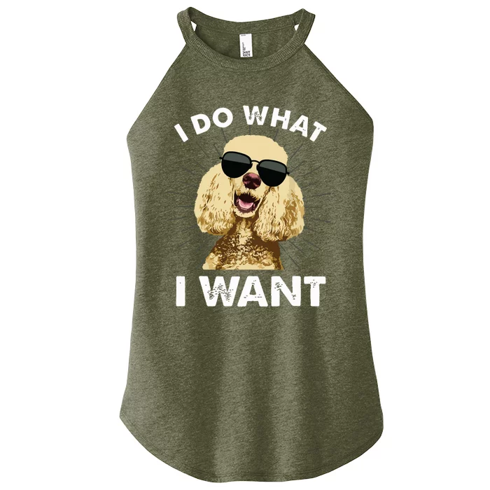 Funny Poodle Design For Men Women Dog Breed Poodle Lovers Women’s Perfect Tri Rocker Tank