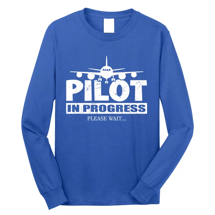 Funny Pilot Design Copilot Flight Pilot In Progress Future Funny Gift Long Sleeve Shirt