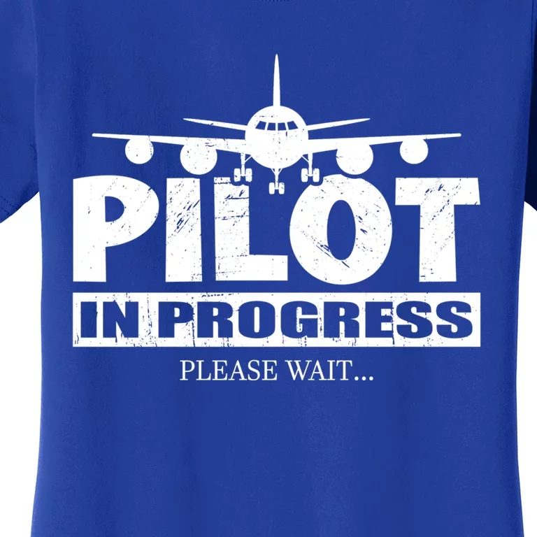 Funny Pilot Design Copilot Flight Pilot In Progress Future Funny Gift Women's T-Shirt