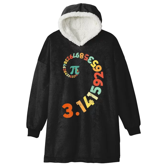 Funny Pi Day Clothing Spiral Pi Math Tee for Pi Day 3.14 Hooded Wearable Blanket