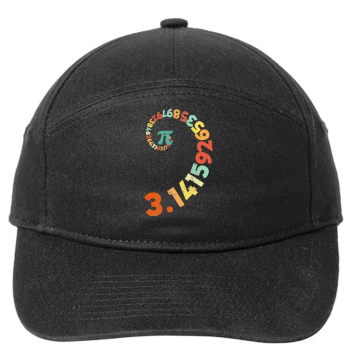 Funny Pi Day Clothing Spiral Pi Math Tee for Pi Day 3.14 7-Panel Snapback Hat