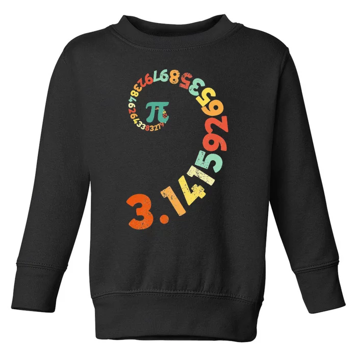 Funny Pi Day Clothing Spiral Pi Math Tee for Pi Day 3.14 Toddler Sweatshirt