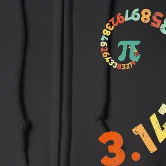 Funny Pi Day Clothing Spiral Pi Math Tee for Pi Day 3.14 Full Zip Hoodie