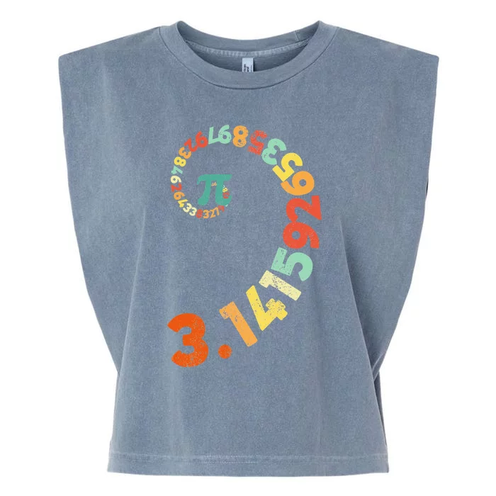 Funny Pi Day Clothing Spiral Pi Math Tee for Pi Day 3.14 Garment-Dyed Women's Muscle Tee