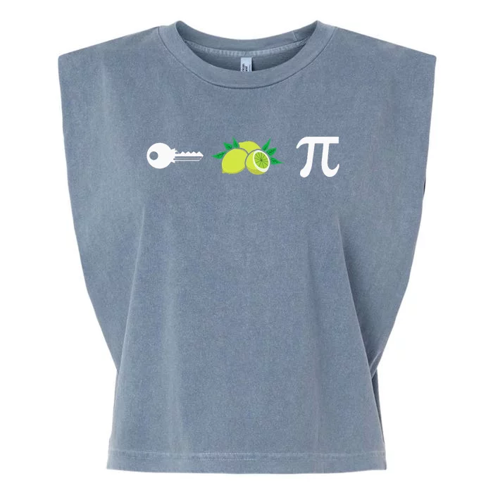 Funny Pi Day Key Lime Pie Math Teacher Nerd Mathematician Garment-Dyed Women's Muscle Tee