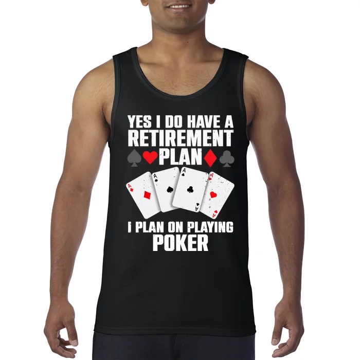 Funny Poker Design Poker Player Casino Gambler Tank Top