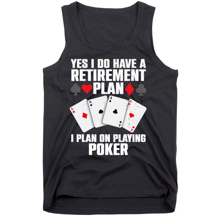 Funny Poker Design Poker Player Casino Gambler Tank Top