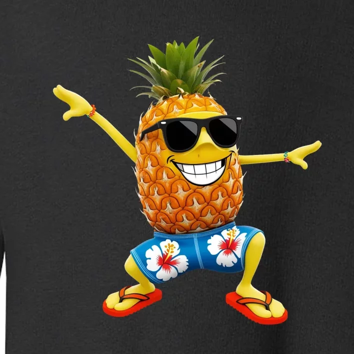 Funny Pineapple Dance Tropical And Playful Design Toddler Sweatshirt