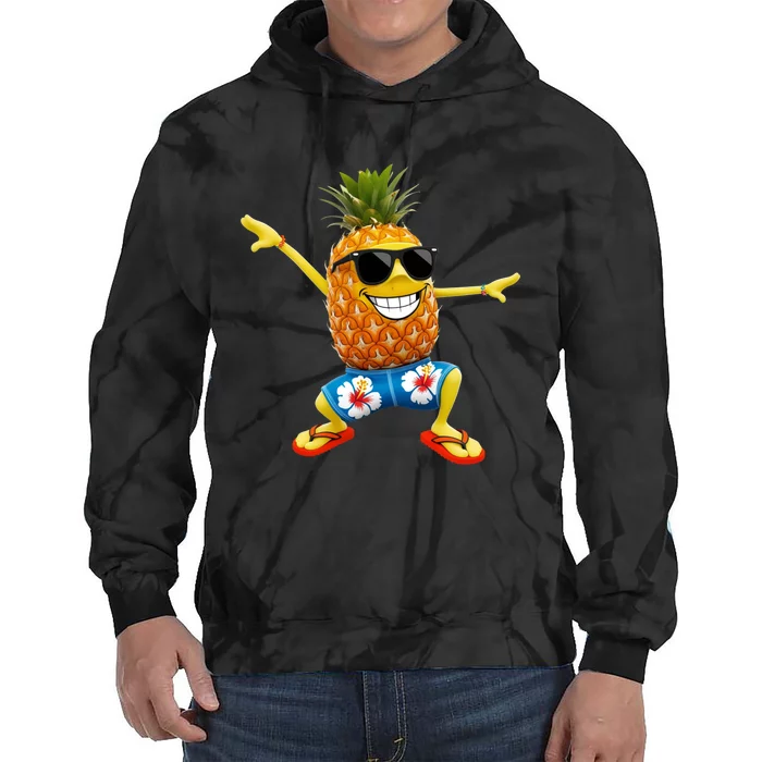 Funny Pineapple Dance Tropical And Playful Design Tie Dye Hoodie