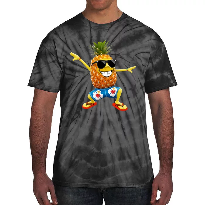 Funny Pineapple Dance Tropical And Playful Design Tie-Dye T-Shirt