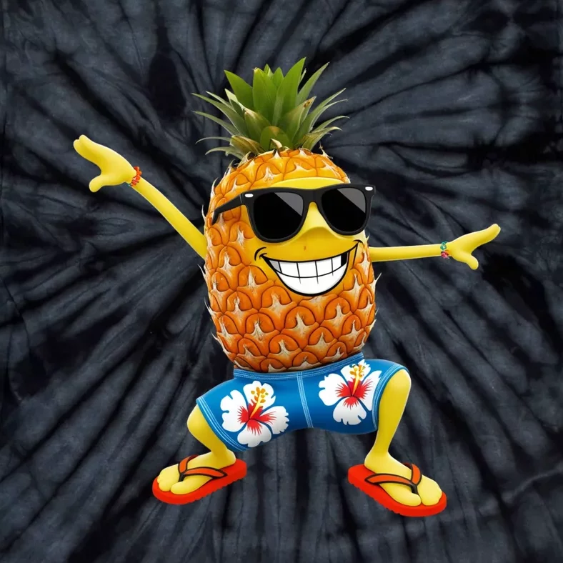 Funny Pineapple Dance Tropical And Playful Design Tie-Dye T-Shirt