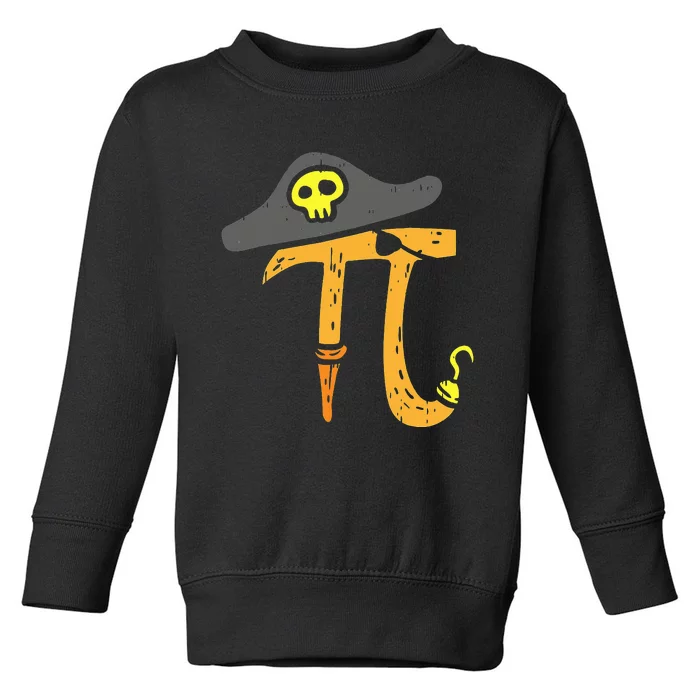 Funny Pi Day Rate Pirate Lovers Math Geek Toddler Sweatshirt