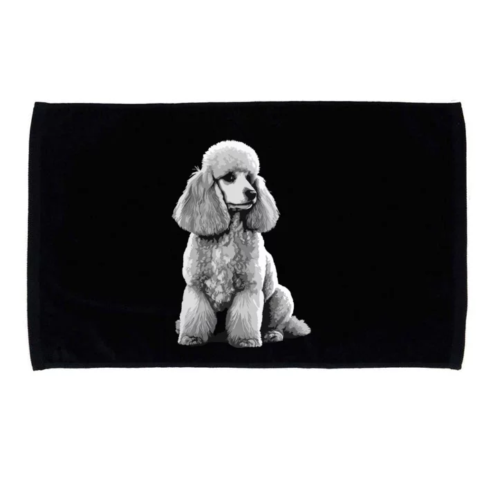 Funny Poodle Dog Miniature Poodle Toy Poodle 1995 Microfiber Hand Towel