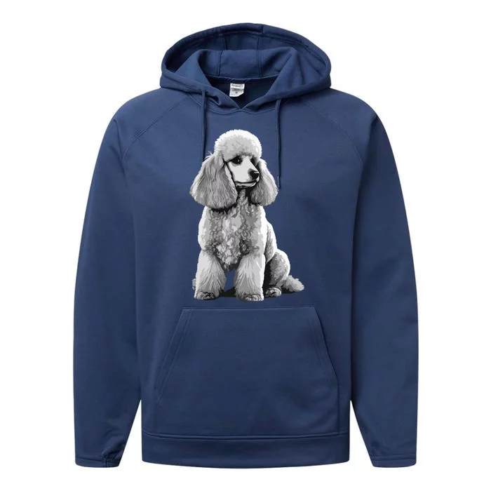 Funny Poodle Dog Miniature Poodle Toy Poodle 1995 Performance Fleece Hoodie