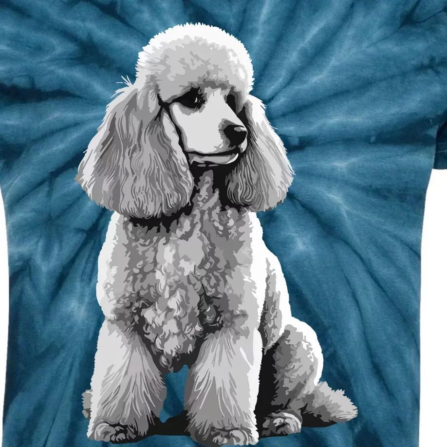 Funny Poodle Dog Miniature Poodle Toy Poodle 1995 Kids Tie-Dye T-Shirt