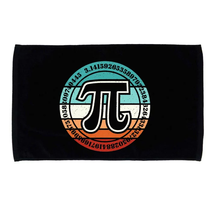 Funny Pi Day Retro Pi Symbol Math Teacher Nerd Geek 3.14 Microfiber Hand Towel