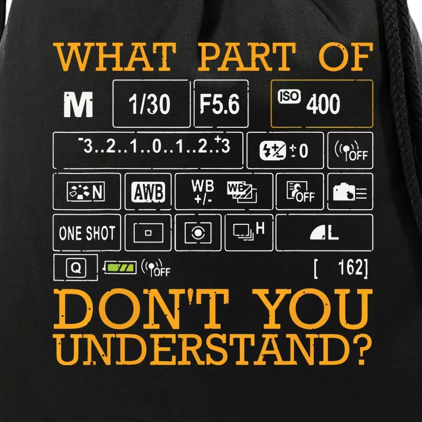 Funny Photography Design Men Women Photographer Instructors Drawstring Bag