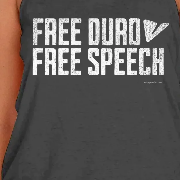 Free Pavel Durov Telegram Free Speech Women's Knotted Racerback Tank