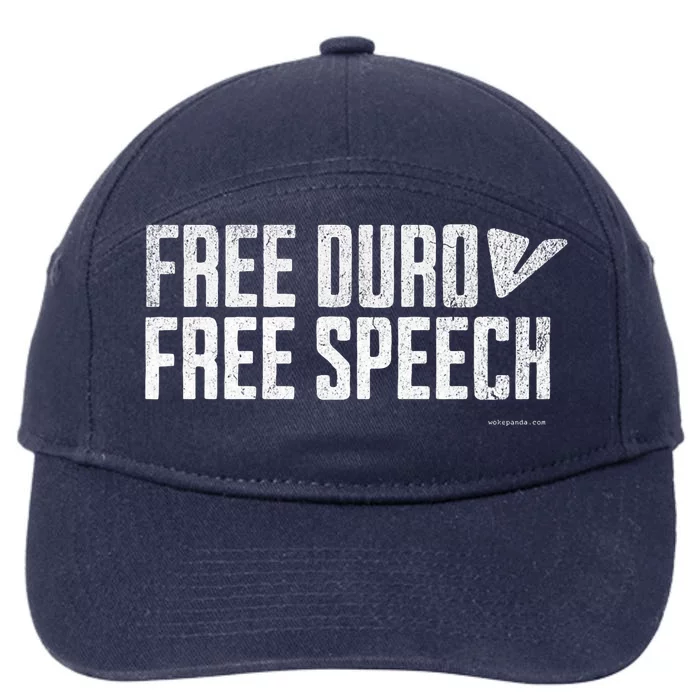 Free Pavel Durov Telegram Free Speech 7-Panel Snapback Hat