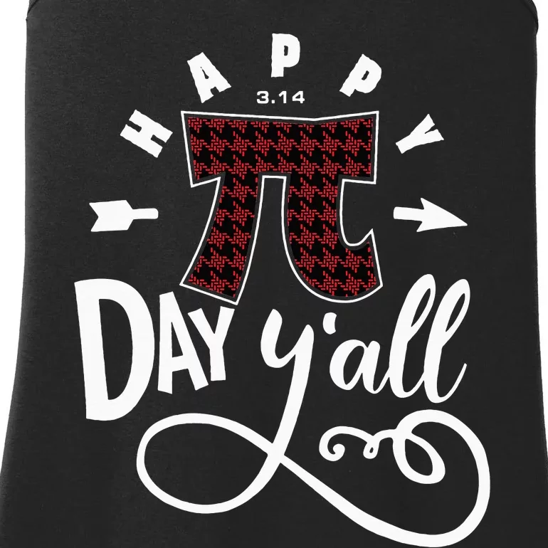 Funny Pi Day Happy Pi Day Yall Buffalo Red Plaid Ladies Essential Tank