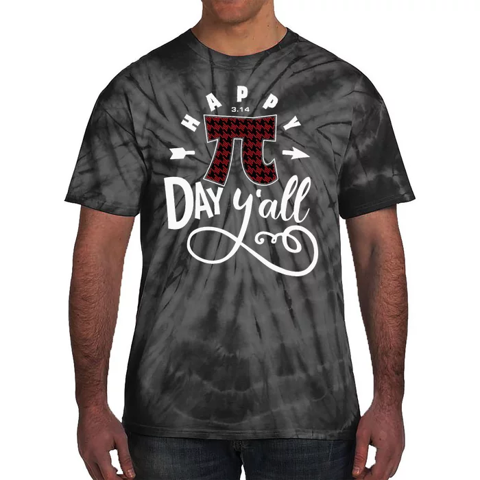 Funny Pi Day Happy Pi Day Yall Buffalo Red Plaid Tie-Dye T-Shirt